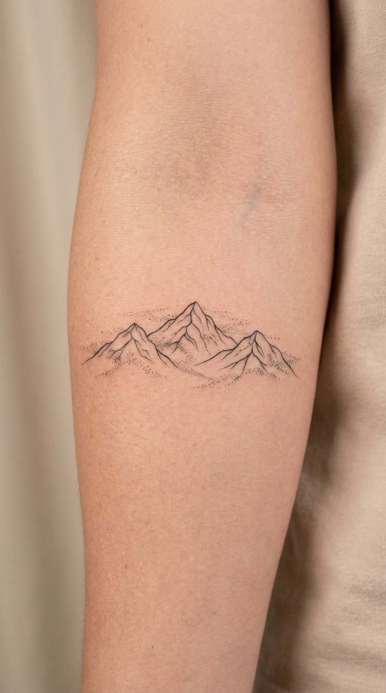 Fine-Line Mountain Range