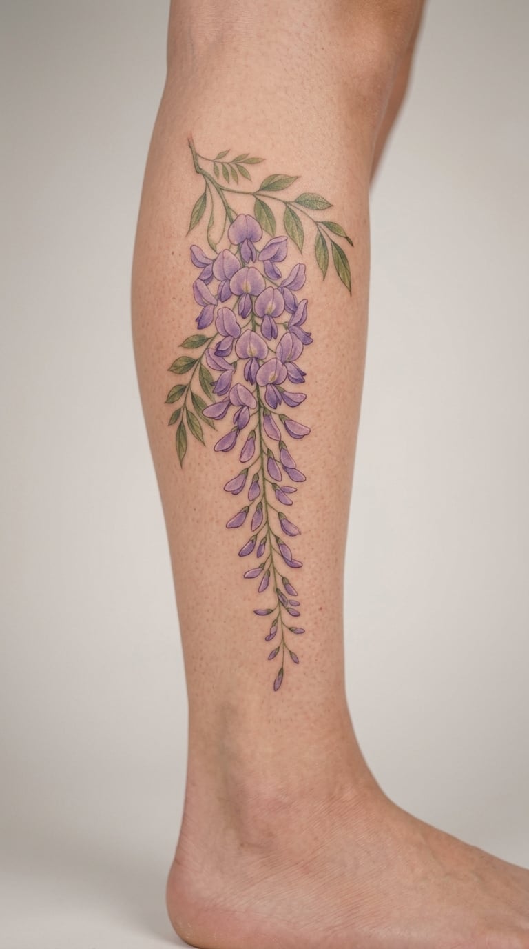 Wisteria Cascading Down From the Calf