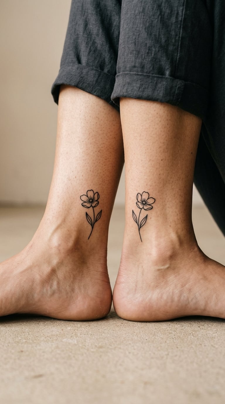 Two Matching Ankle Blooms for Two People