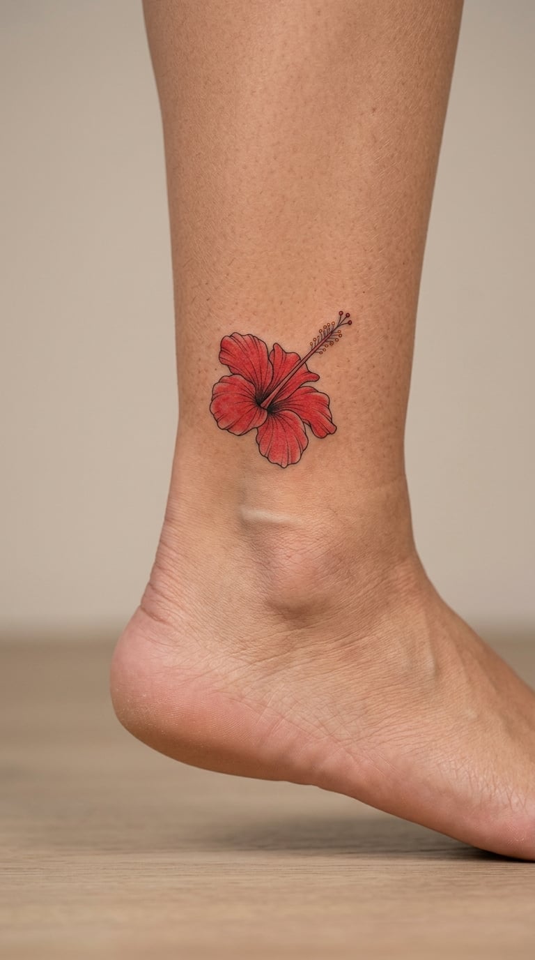 Hibiscus Tucked Behind the Malleolus