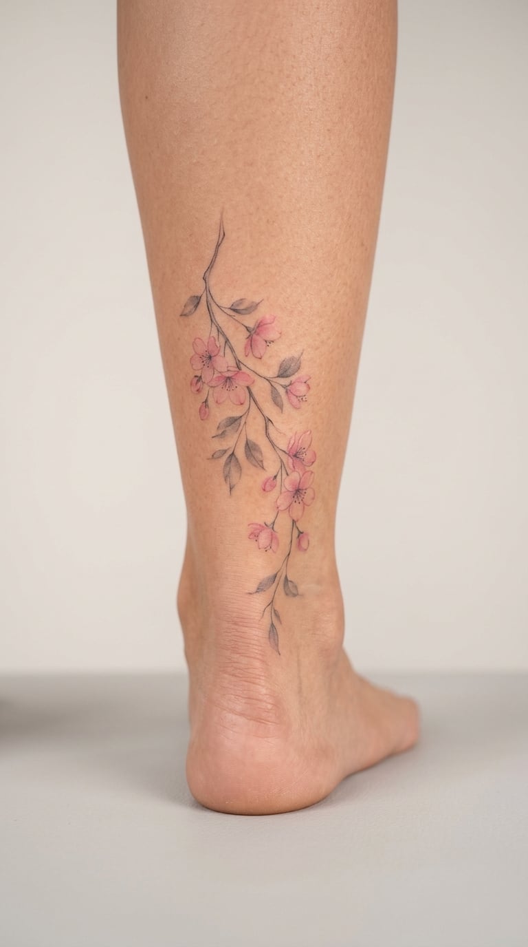 Watercolour Cherry Blossom at the Achilles