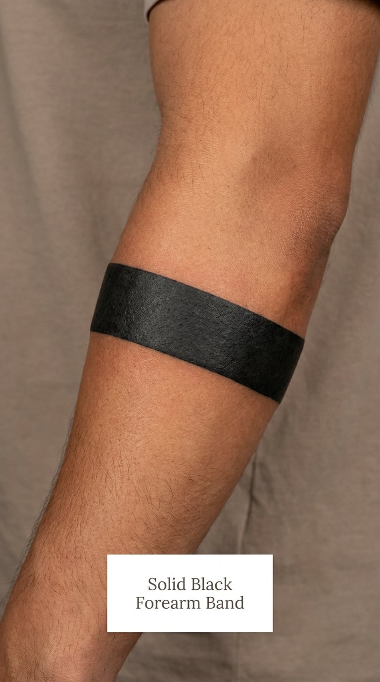 Solid Black Forearm Band