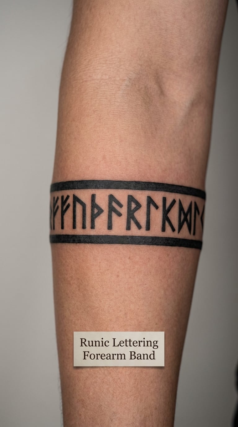 Runic Lettering Forearm Band