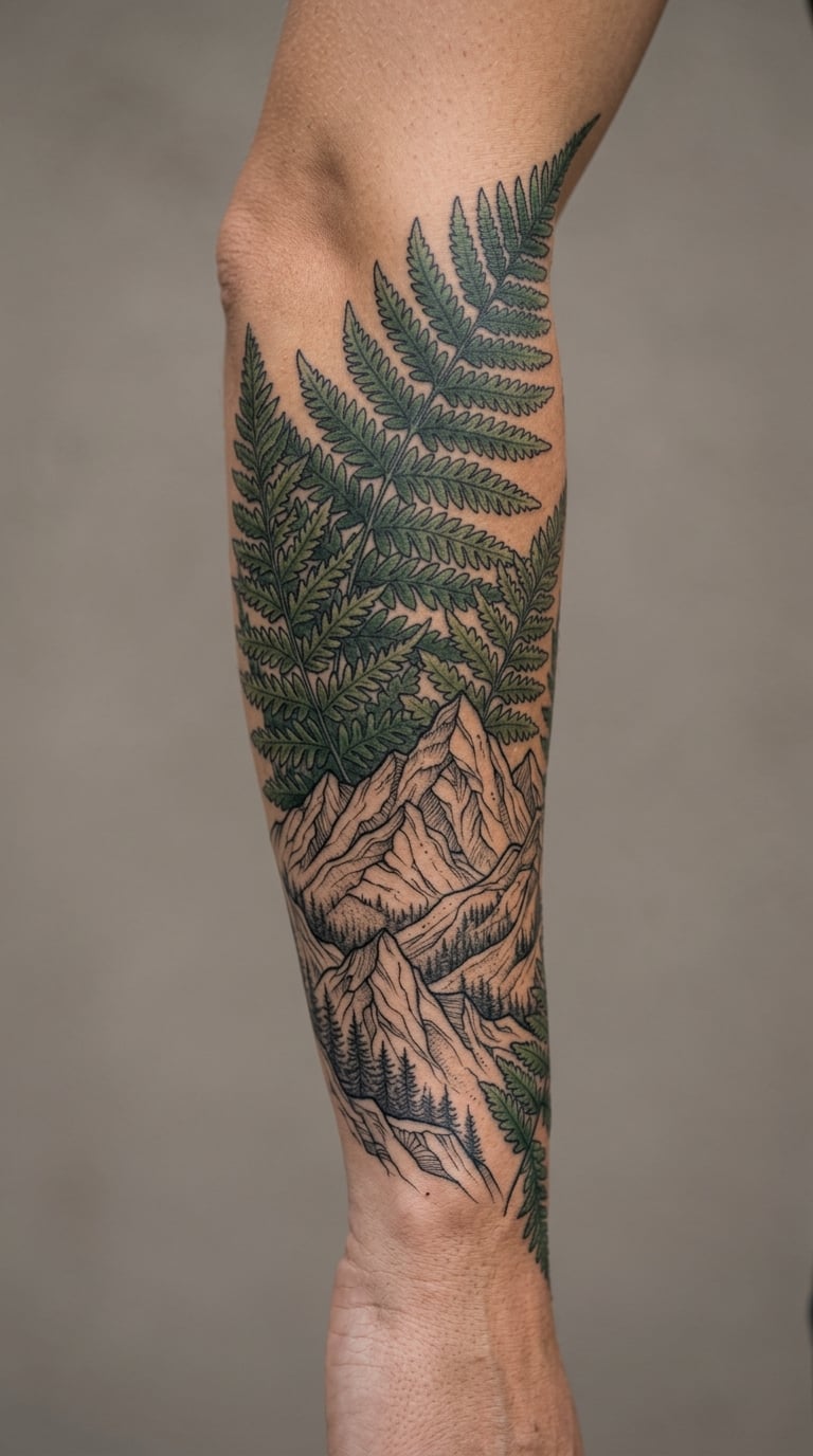 Fern and Mountain Sleeve