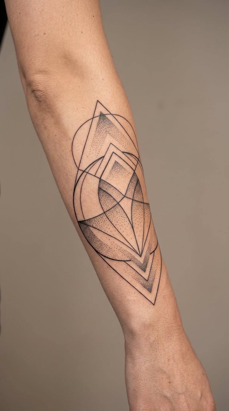 Minimalist Geometric Line Sleeve