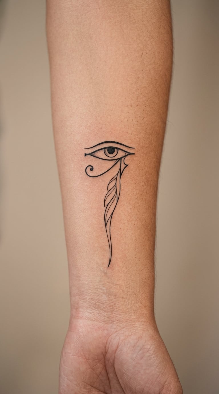 Eye of Horus in Fine Line