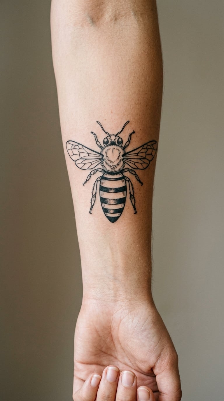 Queen Bee in Line Art