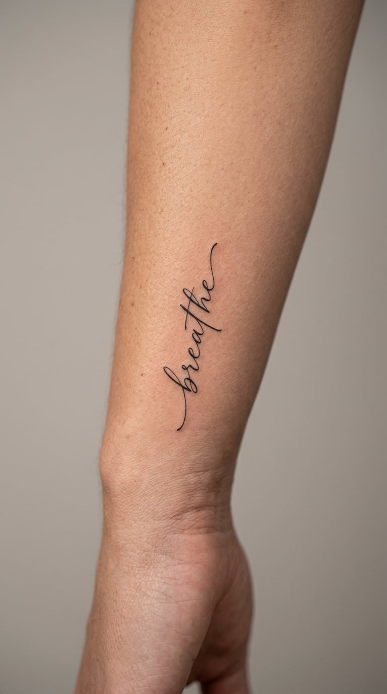One Word in Hairline Script