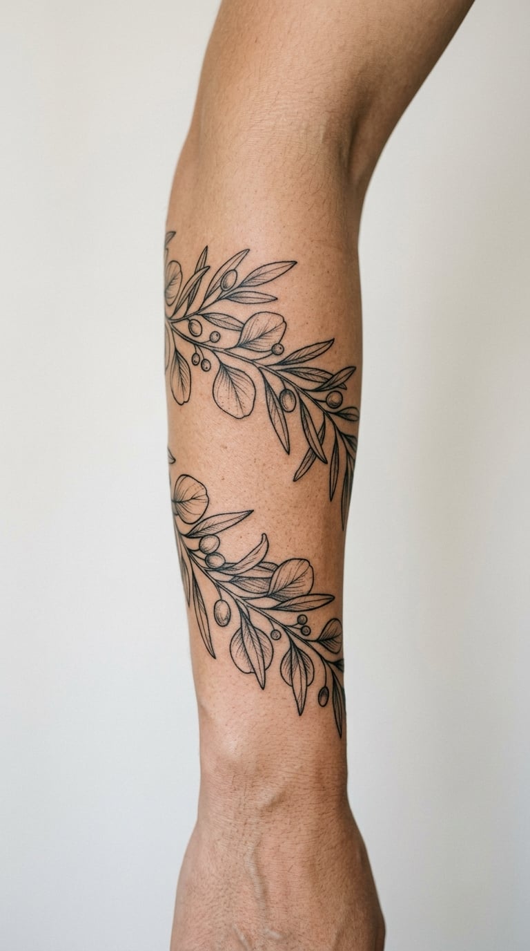 Eucalyptus and Olive Branch Wrap