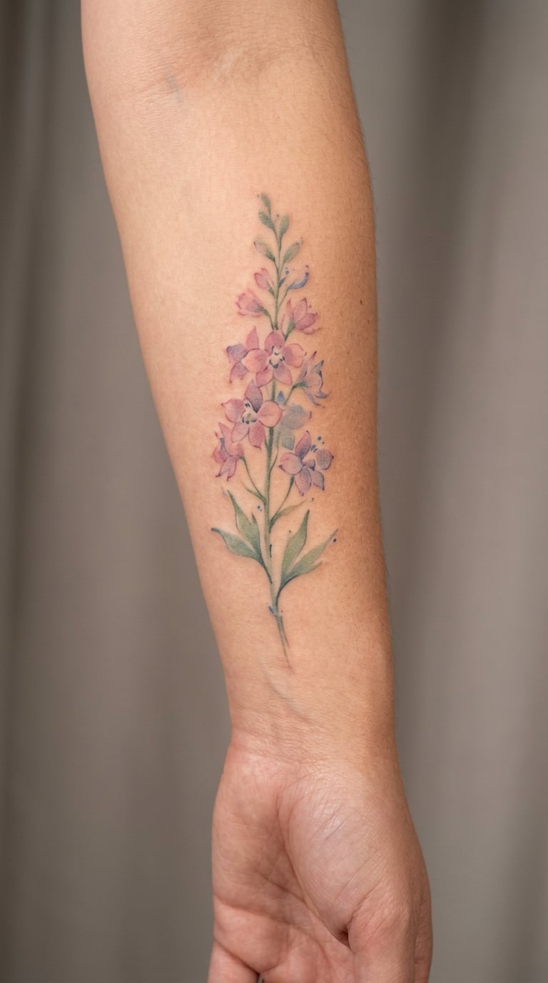 Birth Flower Stem in Watercolour