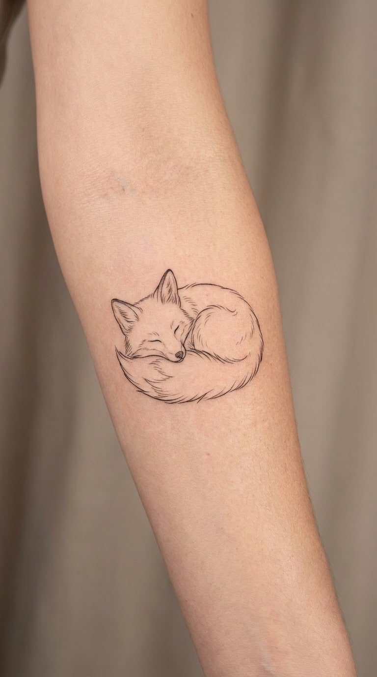 Fine-Line Sleeping Fox
