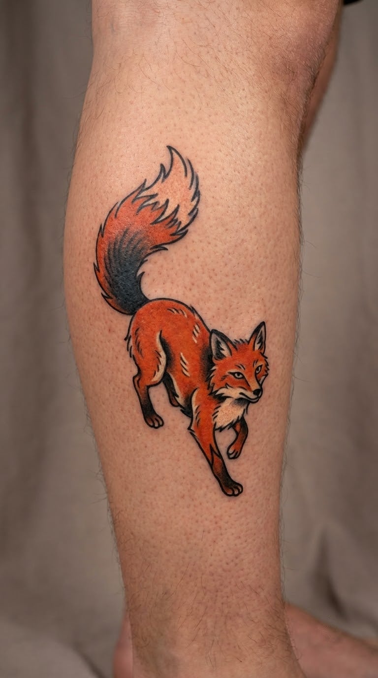 Traditional Rose-Colored Fox