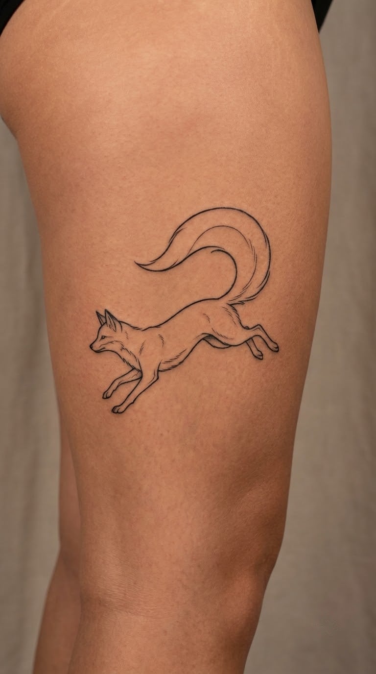 Running Fox Thigh Design