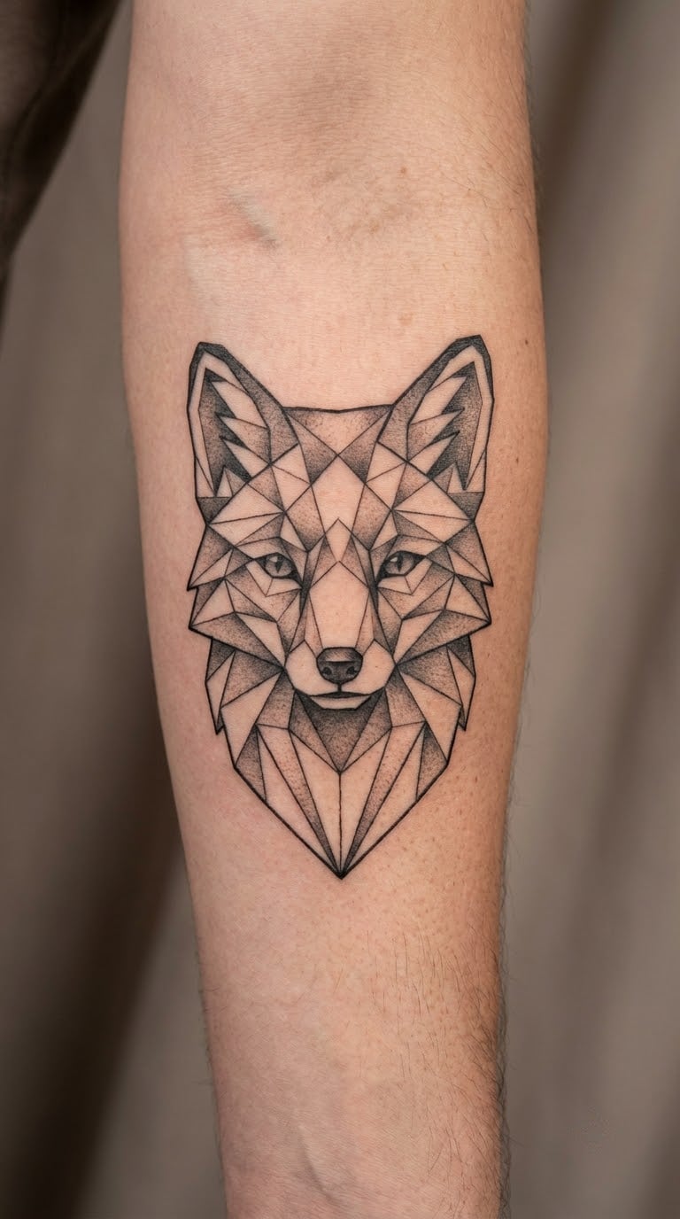 Geometric Fox Portrait
