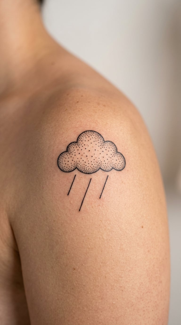 Raindrops and Speckled Cloud