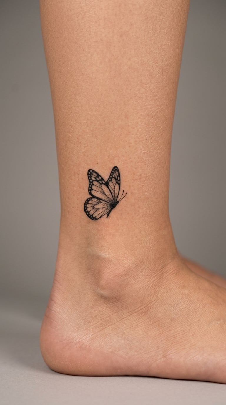 Freckle Butterfly in Black Ink