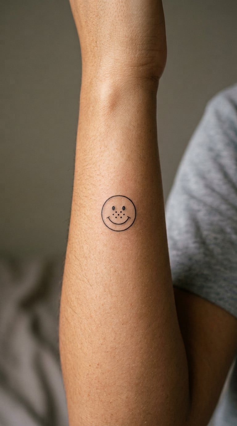 Smiley Face with Natural Freckles