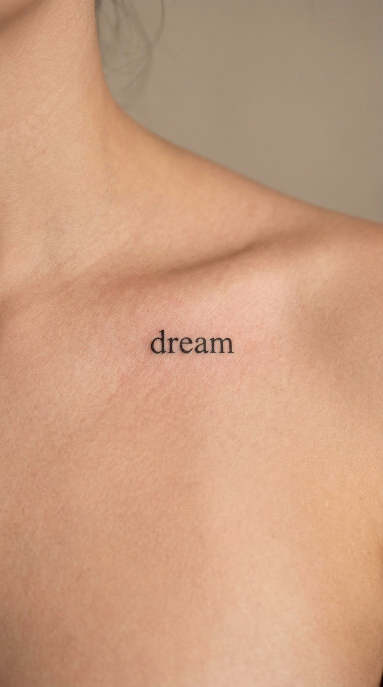 Rêve Minimalist Collar Bone Tattoo