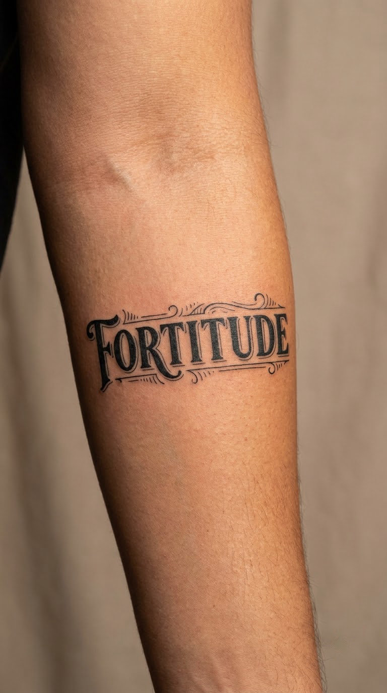 Force Traditional Forearm Tattoo
