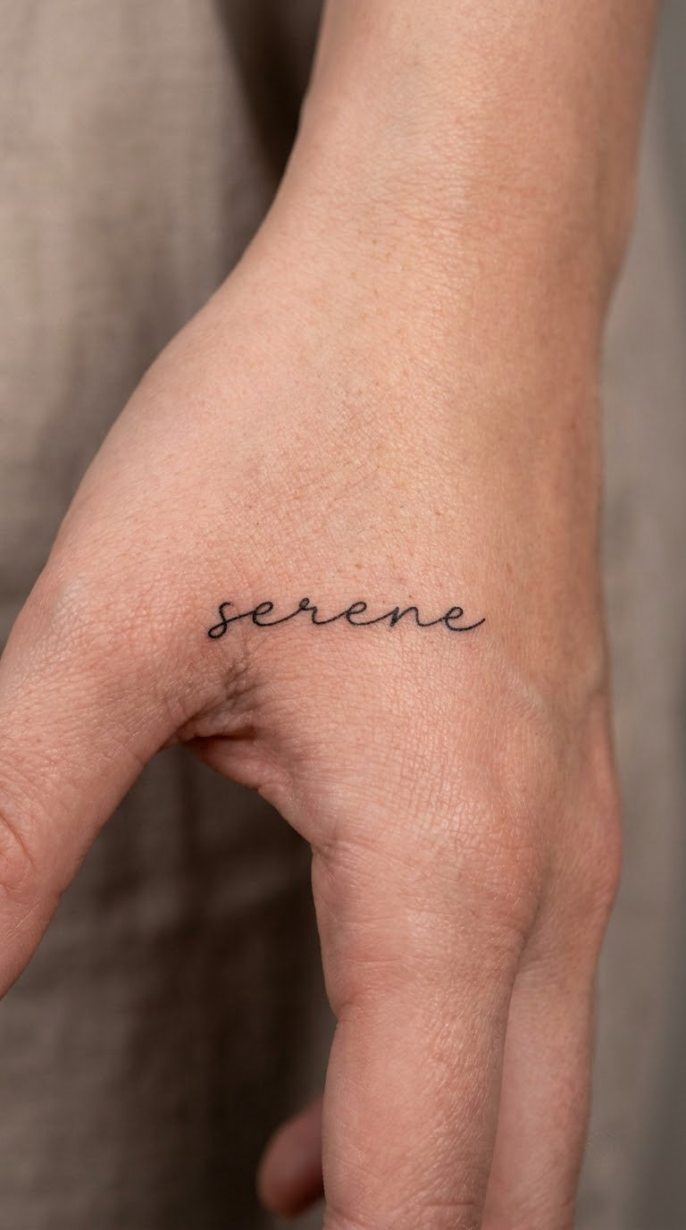 Paix Small Hand Tattoo