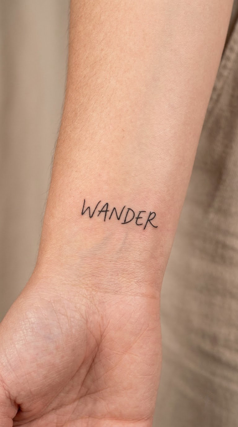 Aventure Miniature Wrist Tattoo