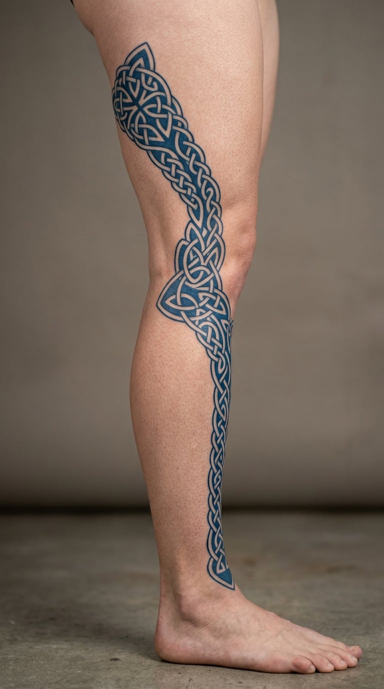 Blue Celtic Knotwork Band