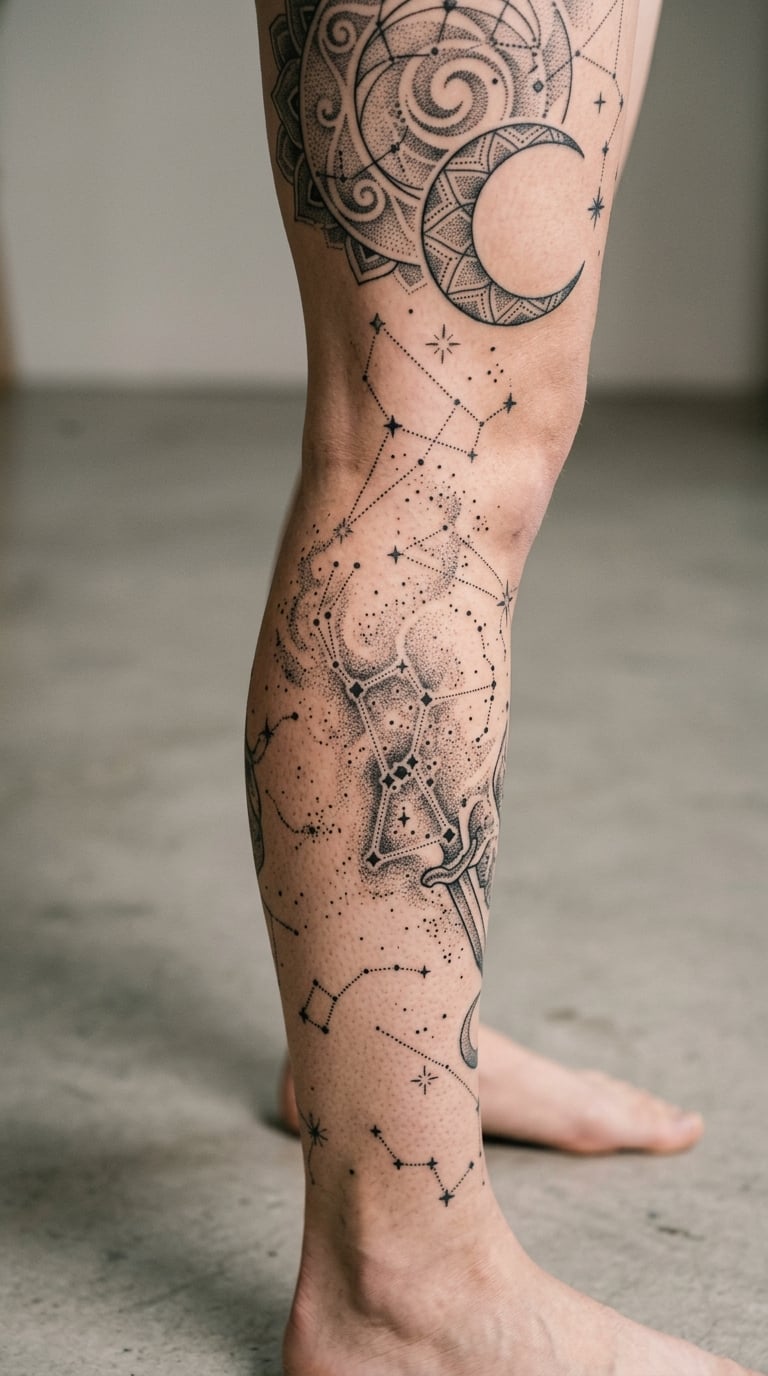 Celestial Map in Dotwork