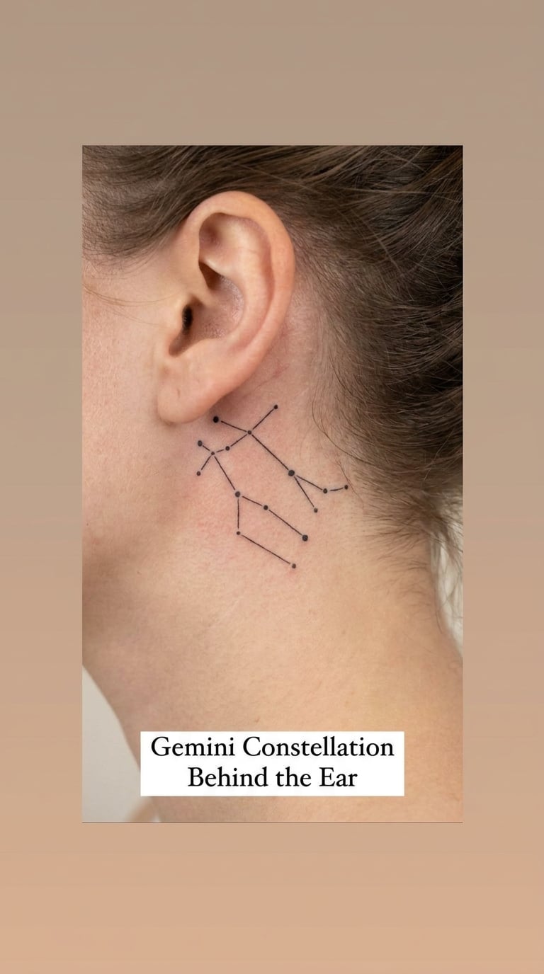 Gemini Constellation Behind the Ear
