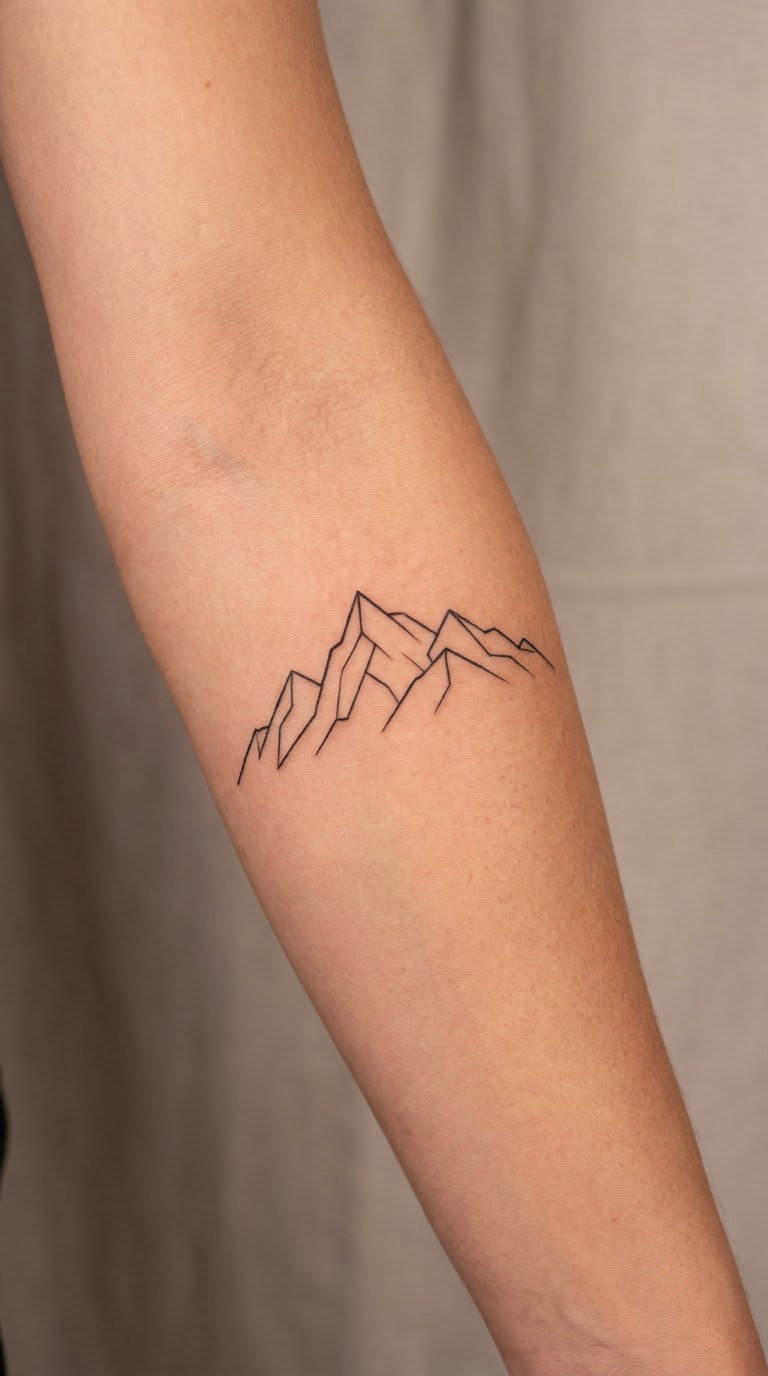 Fine-Line Mountain Ridge