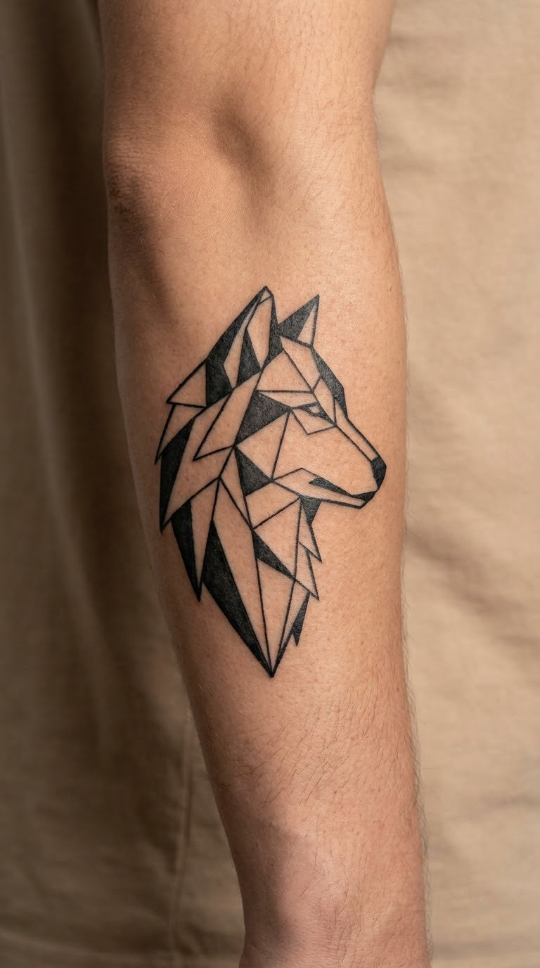Geometric Wolf Profile