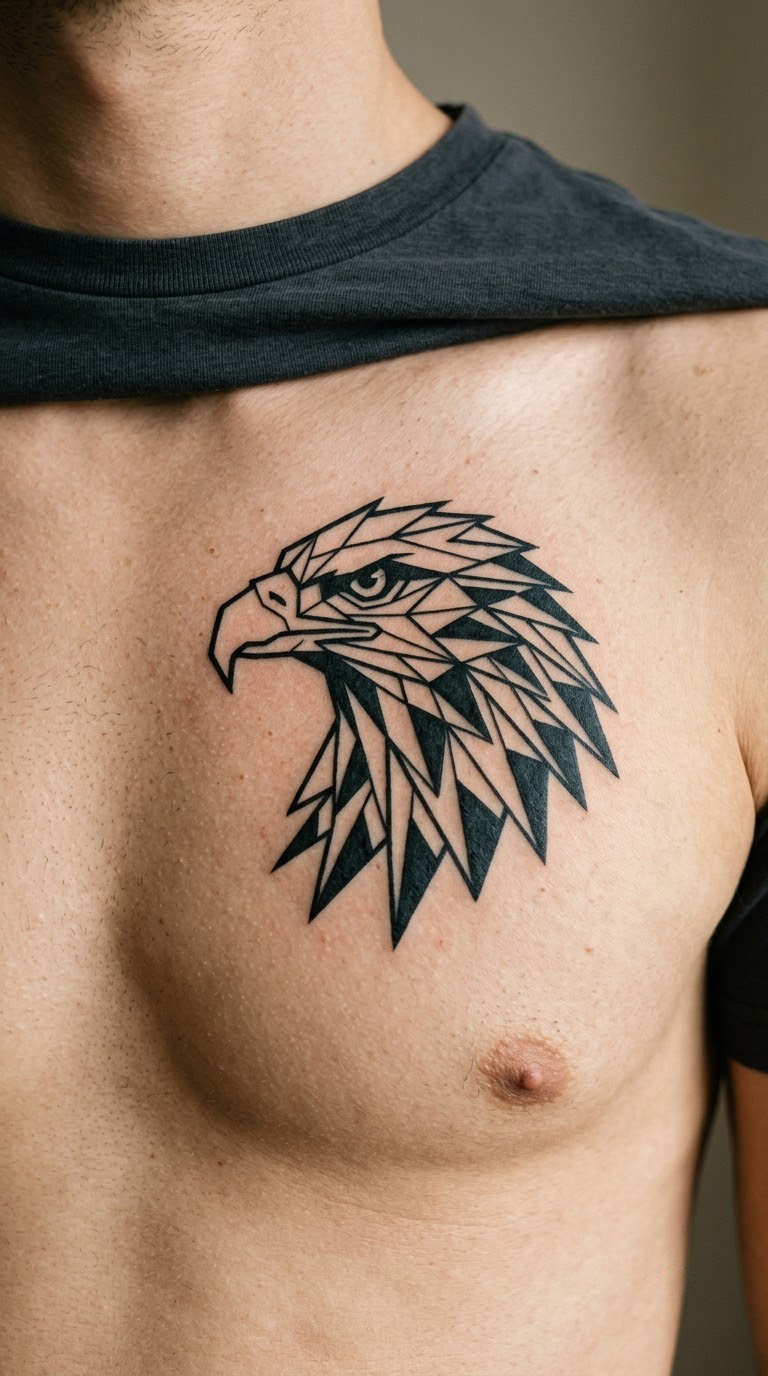 Geometric Eagle Head