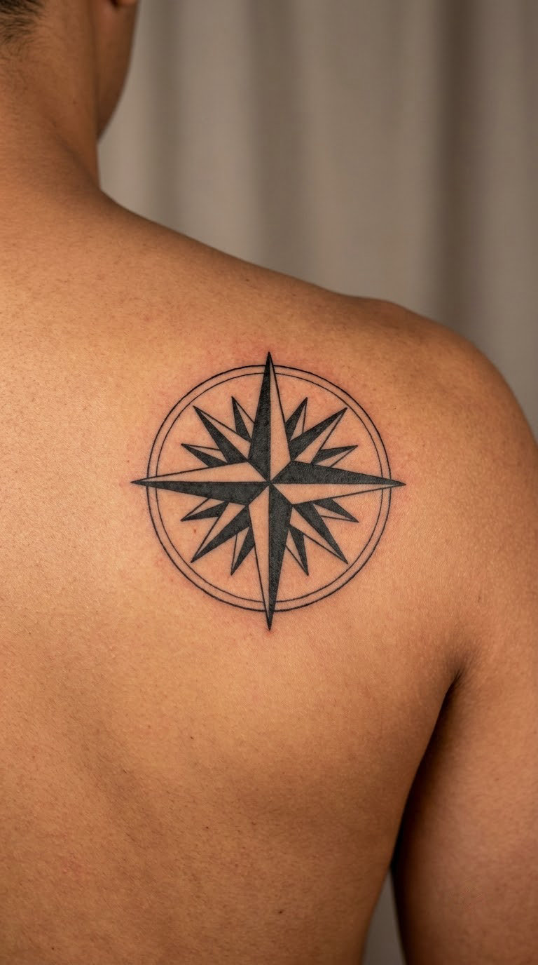 Geometric Rose Compass