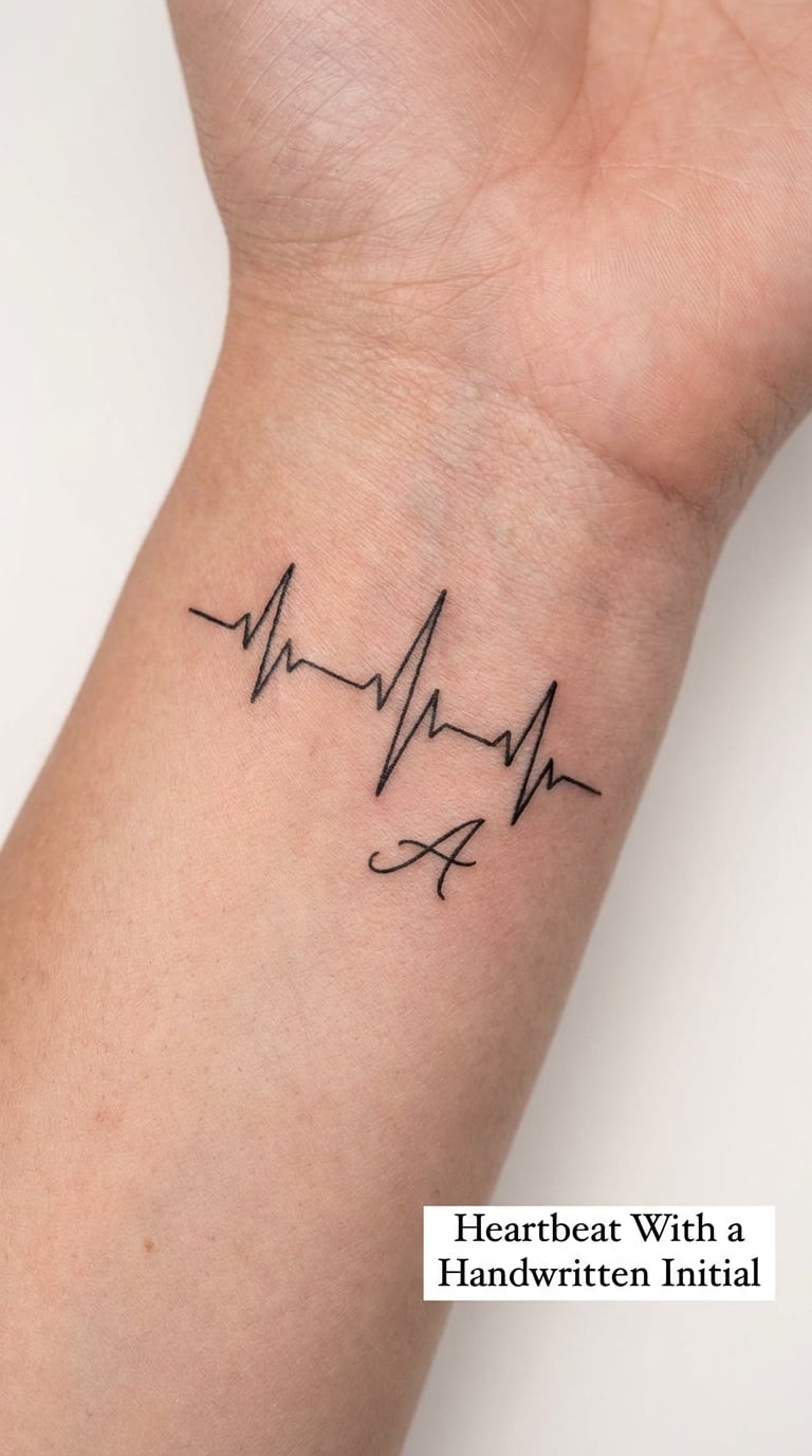 Heartbeat With a Handwritten Initial
