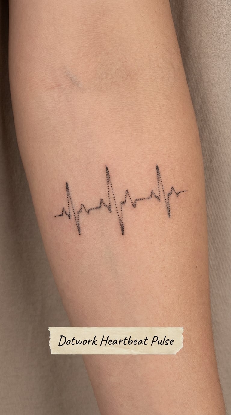 Dotwork Heartbeat Pulse