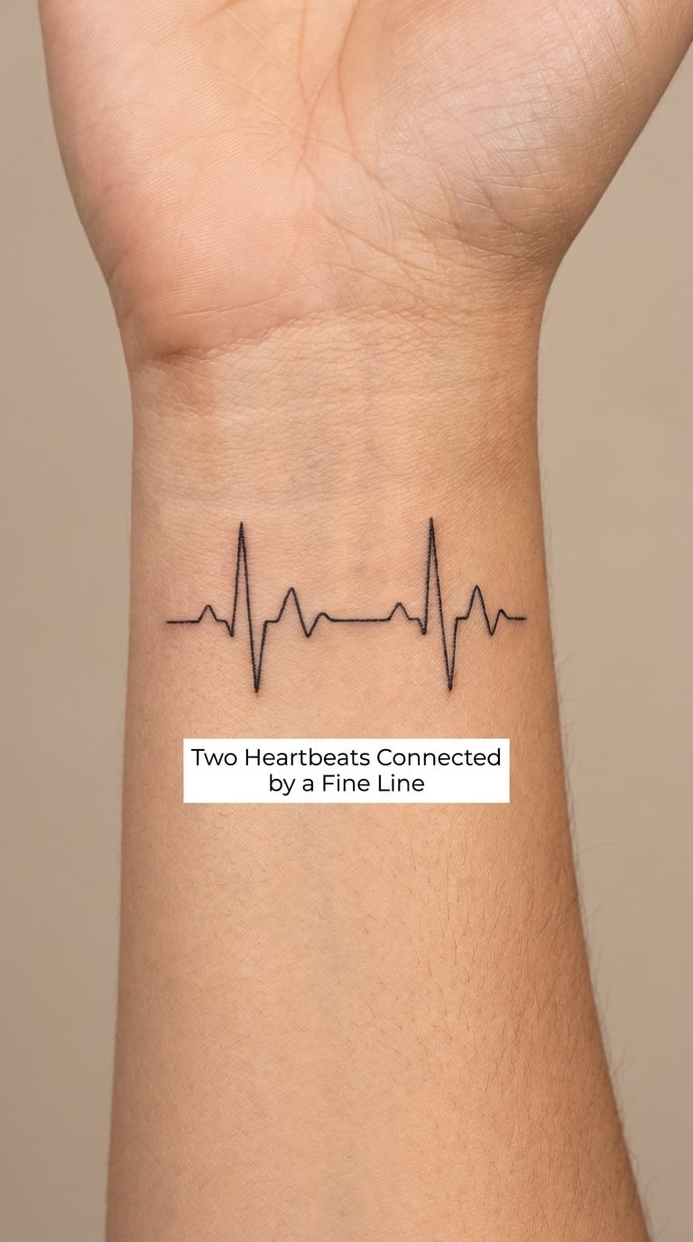 Two Heartbeats Connected by a Fine Line