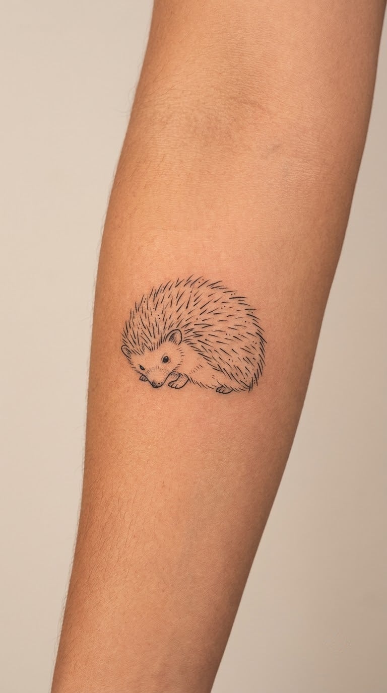 Fine-Line Curled Hedgehog