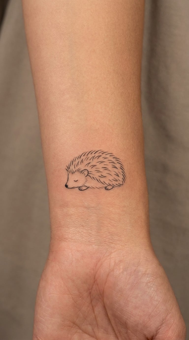 Tiny Sleeping Hedgehog