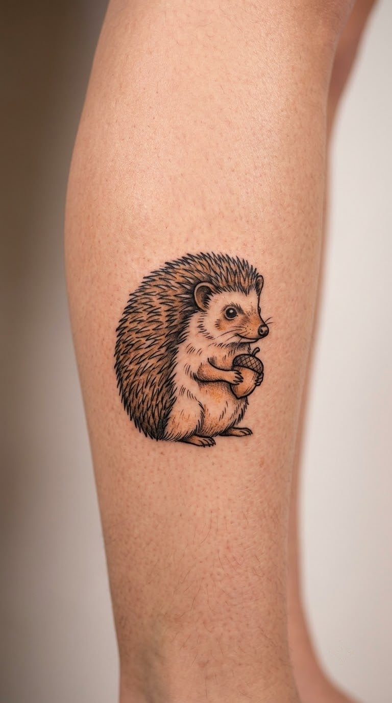 Hedgehog with an Acorn