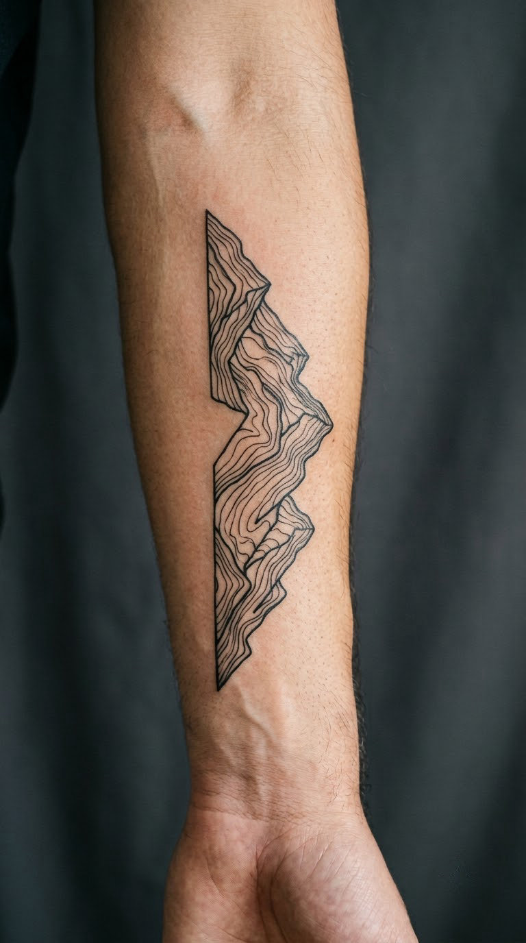 Elevation-Line Mountain Sleeve