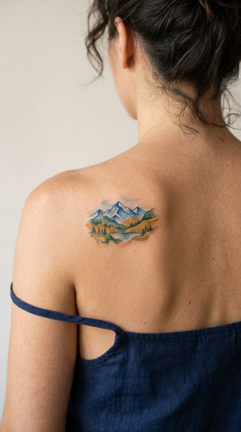 Watercolour Mountain Wash