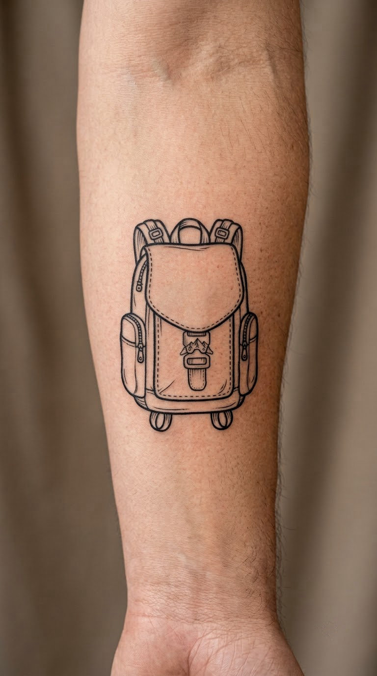 Backpack in Blackwork