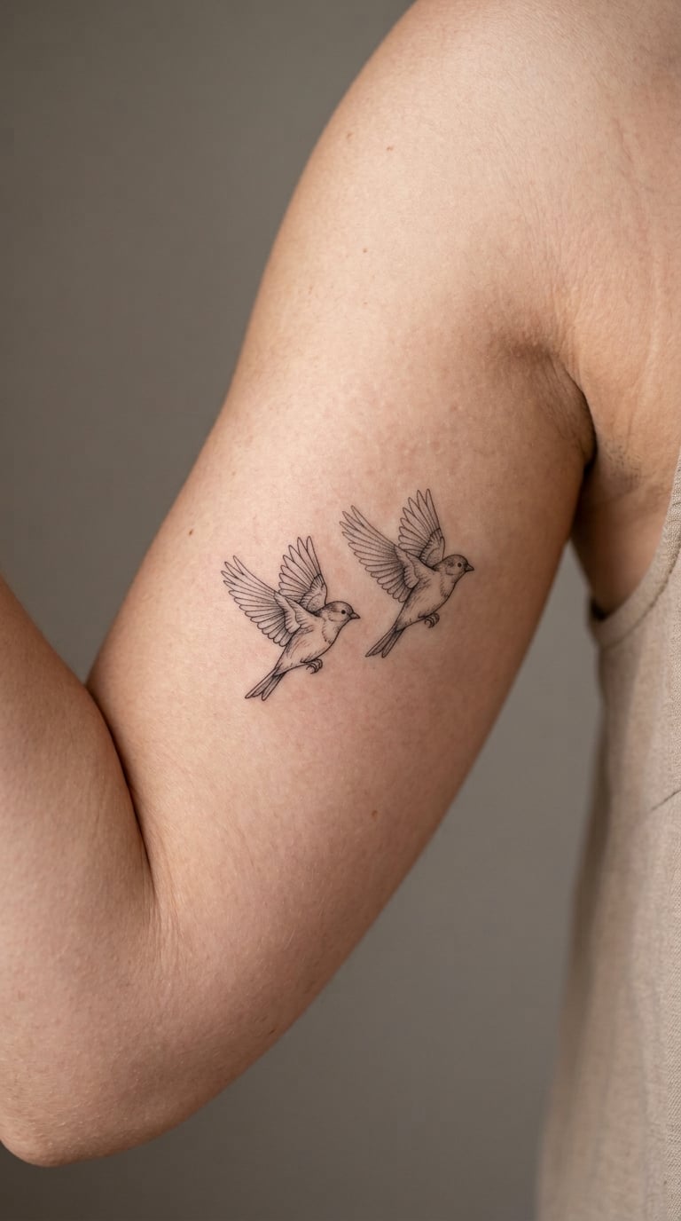 Two Birds in Flight