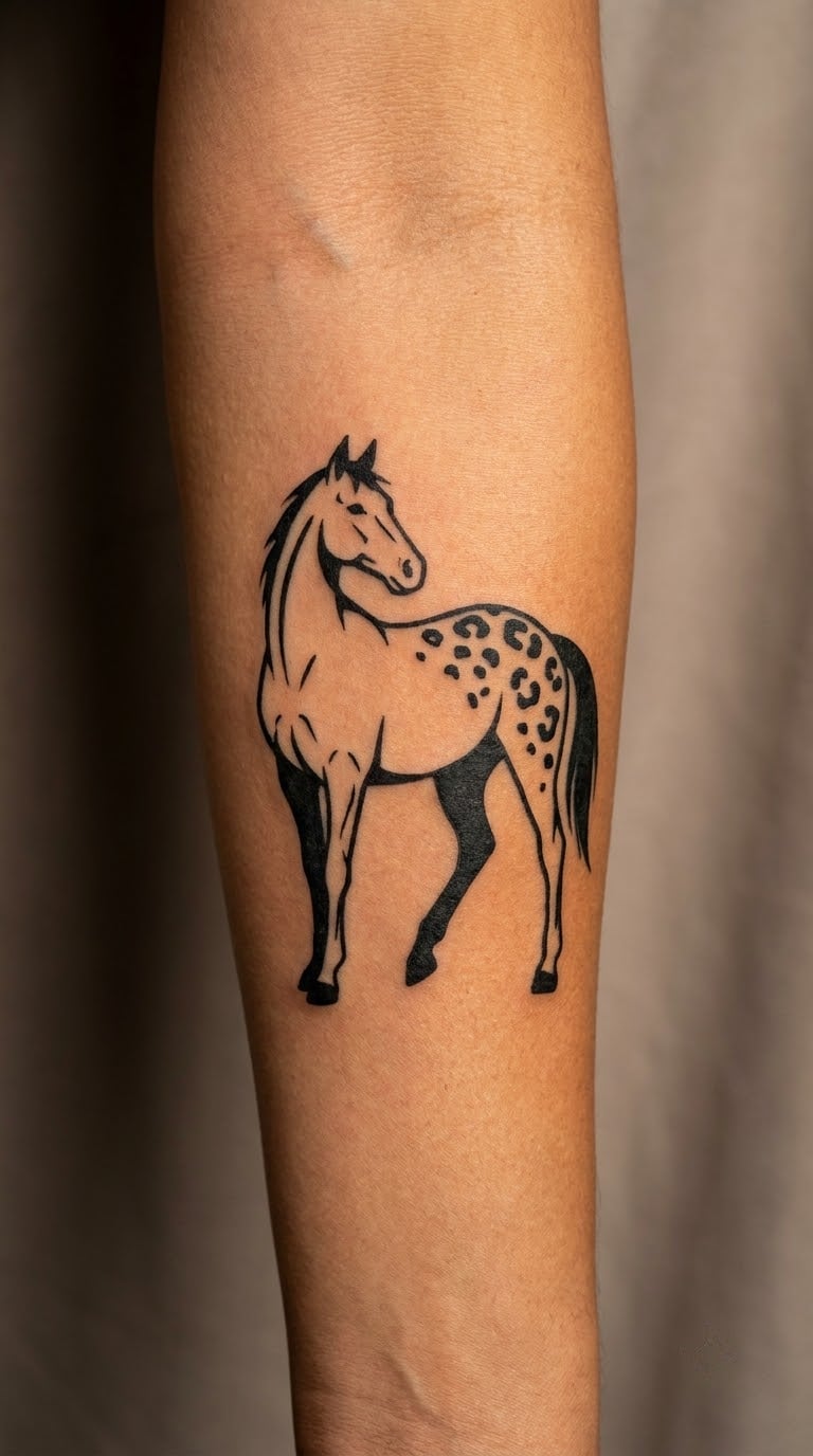 Leopard-Print Horse on the Thigh