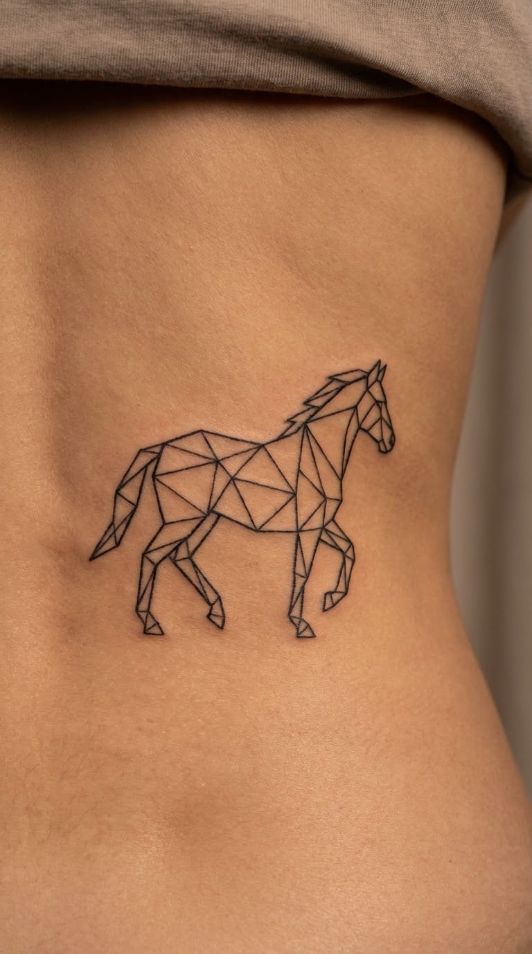 Geometric Horse on the Lower Back