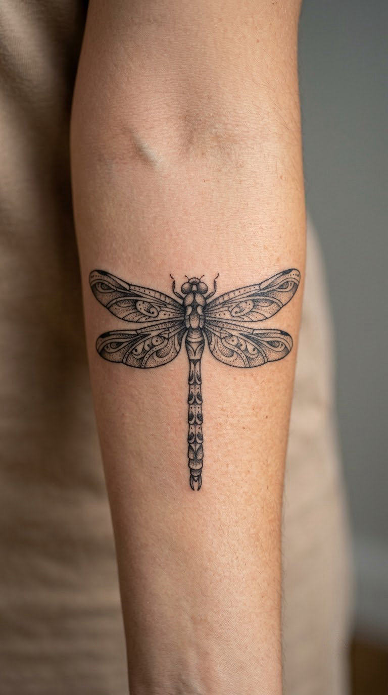 Dotwork Dragonfly
