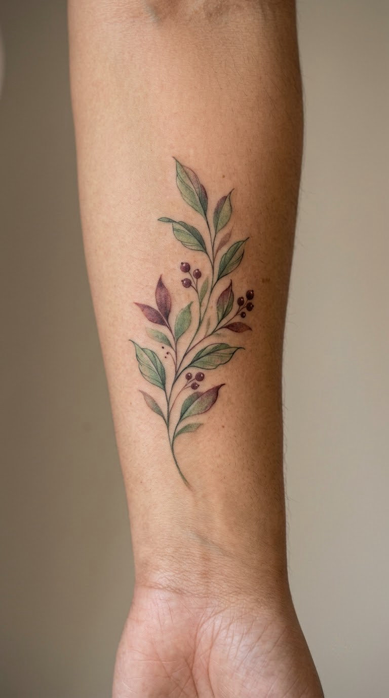 Watercolor Botanical Branch