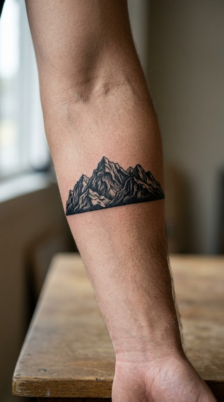 Blackwork Mountain Range