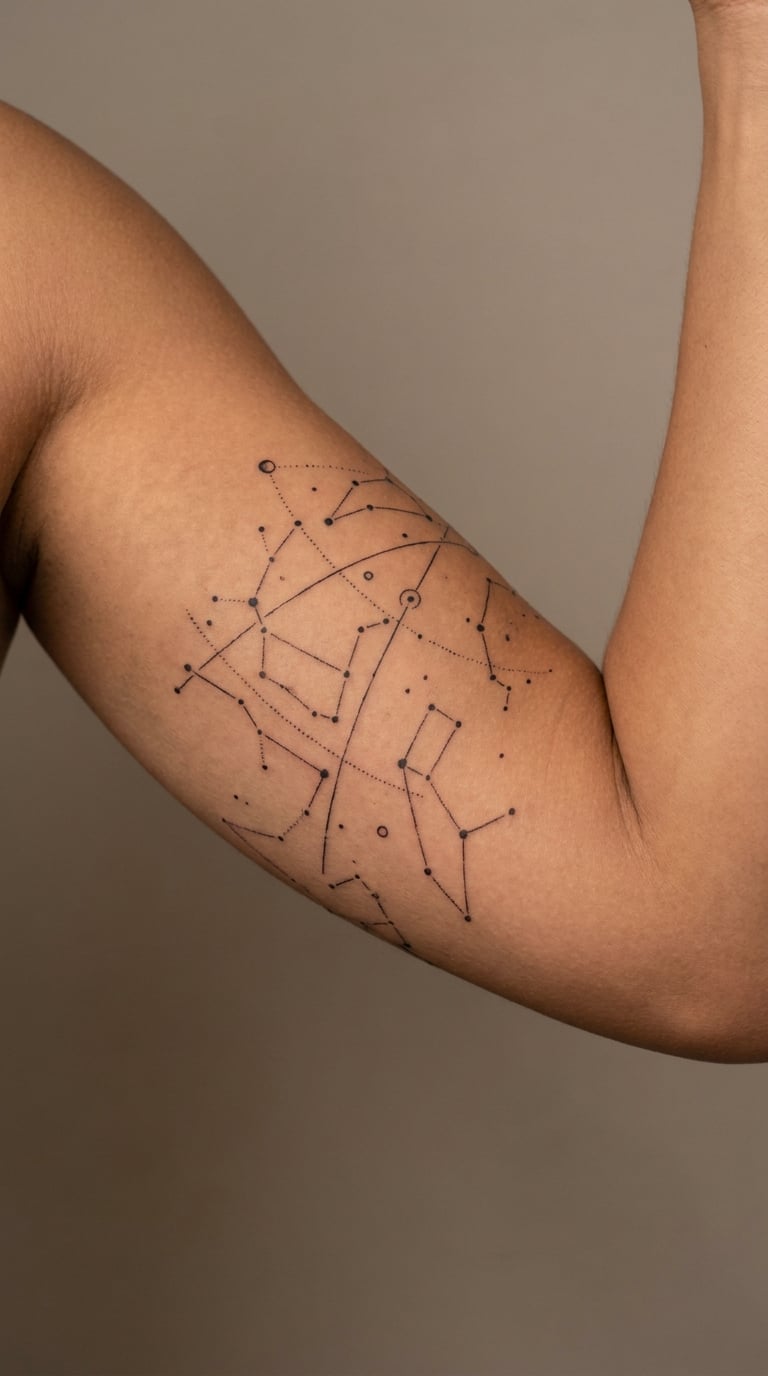 Star Map Fragment From a Real Night Sky
