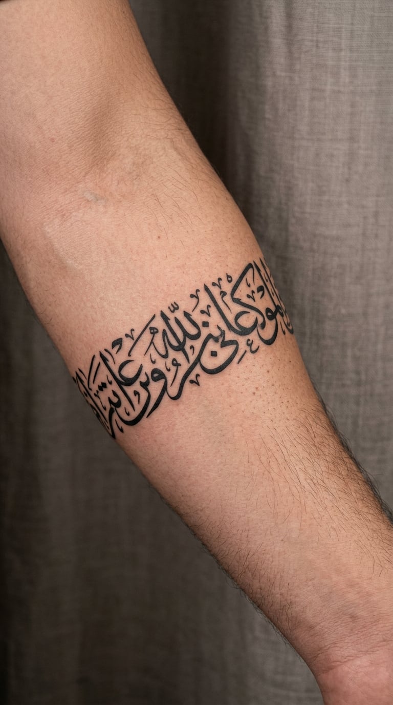 Arabic Calligraphy Band with a Translated Meaning