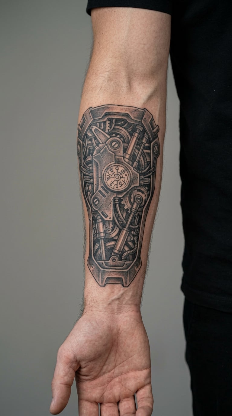 Biomechanical Bracer for a Full-Length Inner Forearm Piece